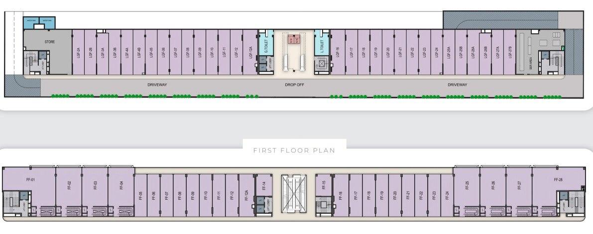 LGF and First Floor Plan