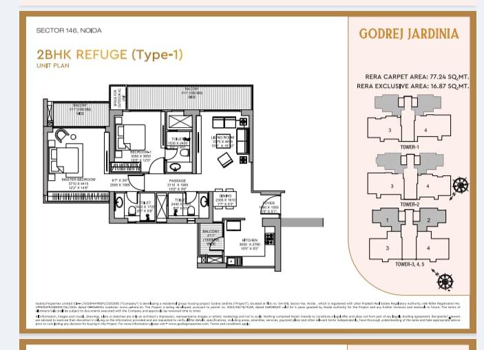 2 BHK Floor Plan